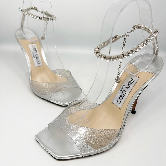Jimmy Choo
Women's Saeda 100 Embellished High Heel Sandals - Picture 4 of 10